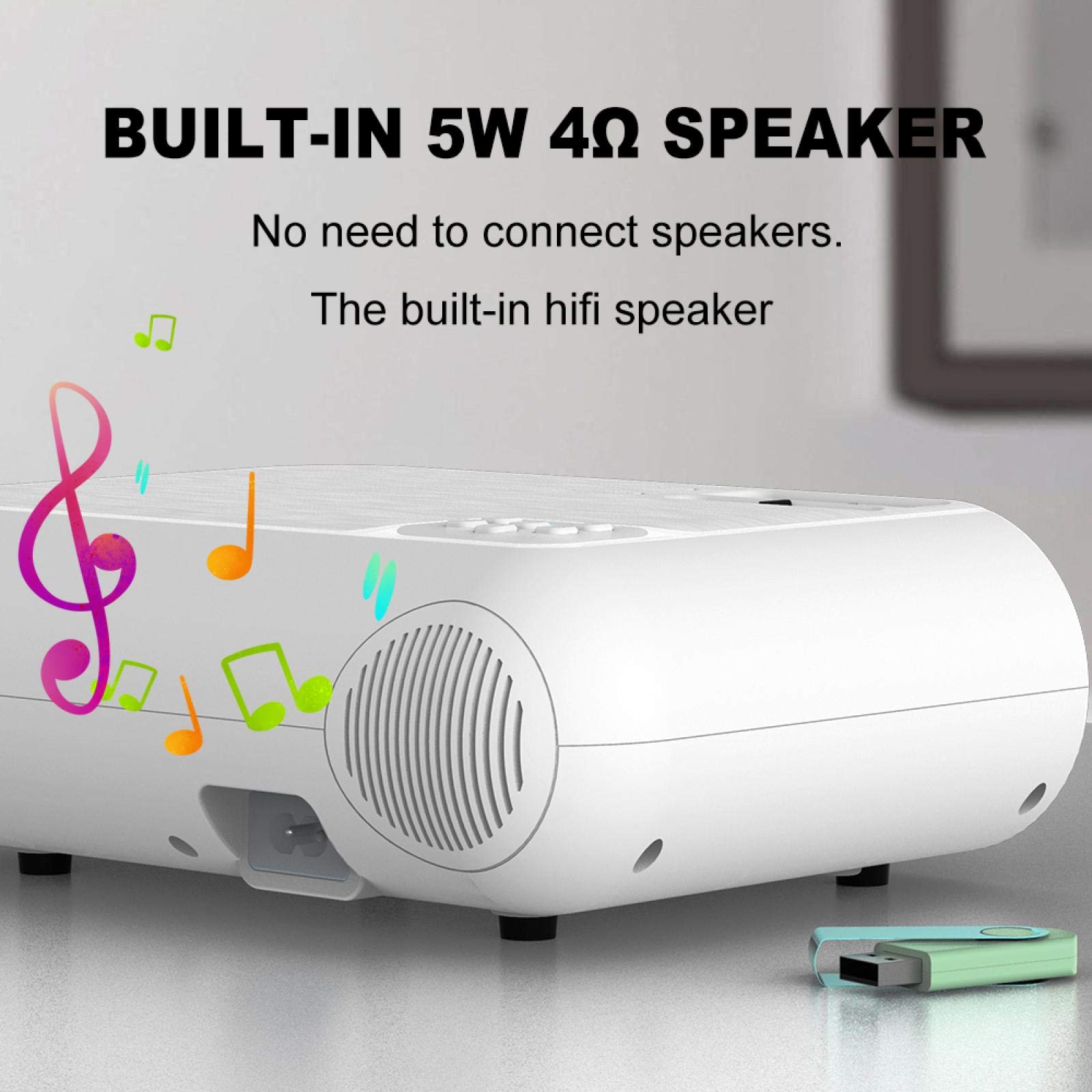 Mini proiettore supporta 1080P full HD home theater 2800 lumen video proiettore