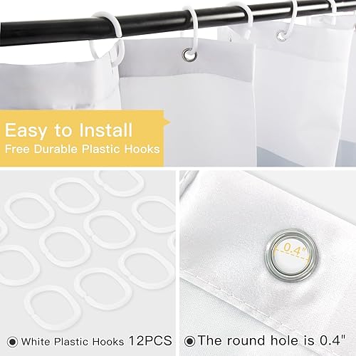 Miniatura 6 de Airensky Divertida cortina de ducha de perro para baño, divertida, niños, caricatura, de 72 pulgadas de ancho x 72 pulgadas de largo, mascotas