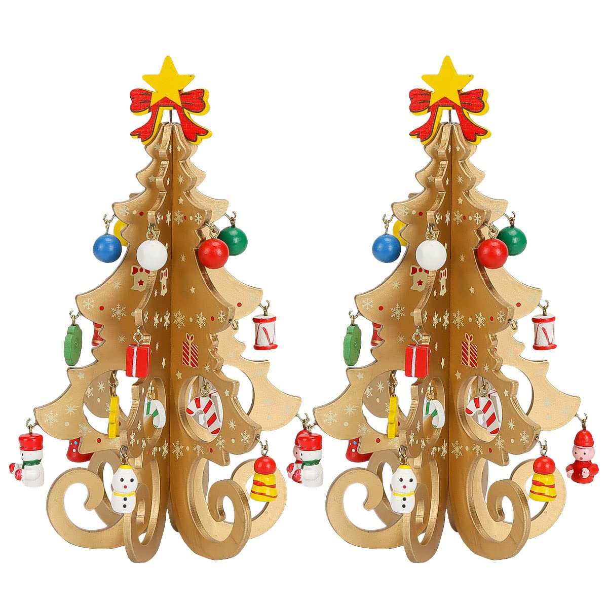 Arbol De Navidad Juegoal - Paquete De 2 Mini árboles De Navidad  Artificiales, Mesa Iluminada De 24 Pulgadas Con Luces, árbol De Abeto  Pequeño Con Luz A Pilas Con Base Arbolitos De Navidad Pequeños, image size:1200x1200