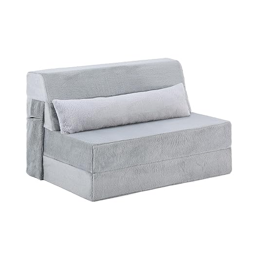 Twin Foldable Plush Floor Mattress Chair