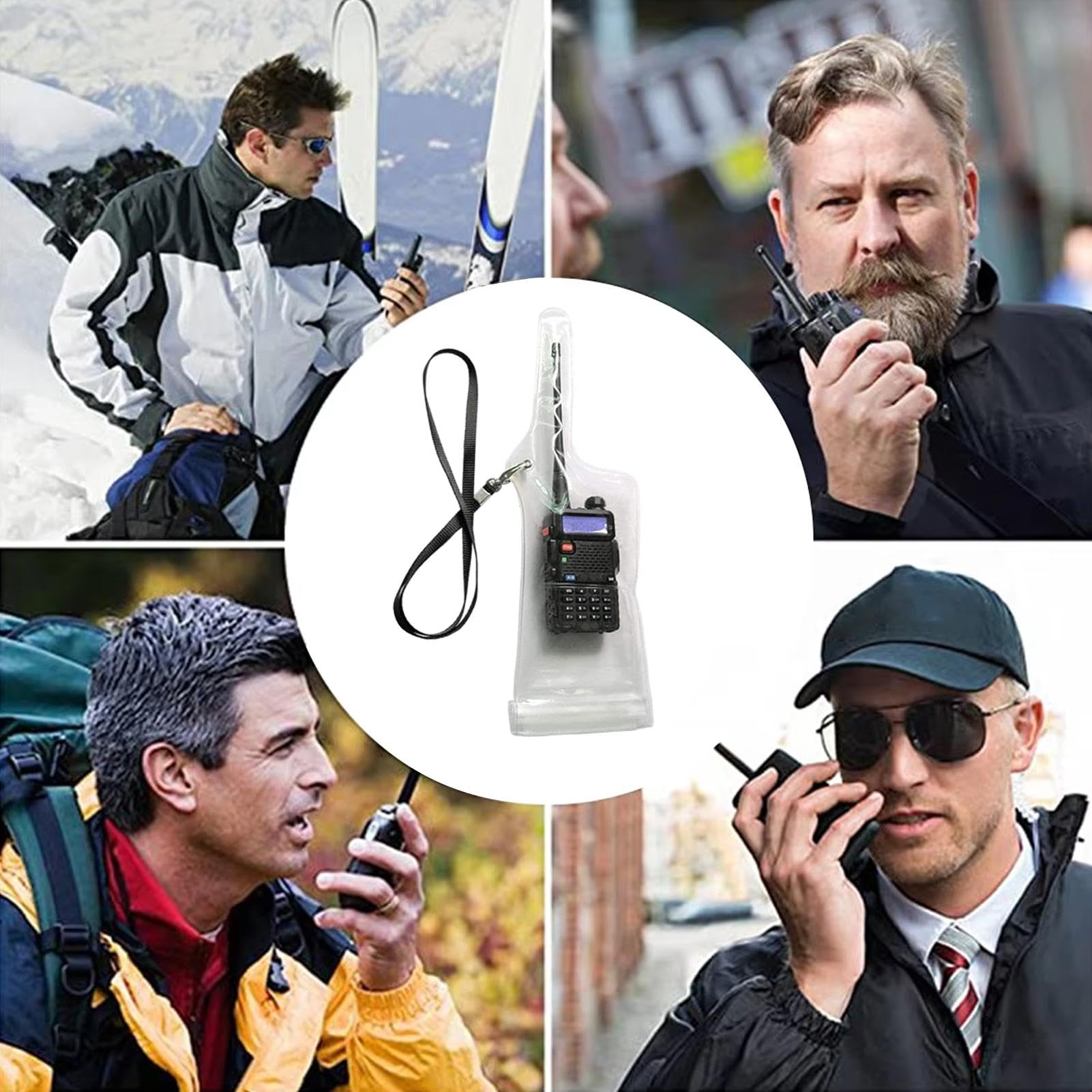 Generisch Custodia Impermeabile Per Radio, Custodia Impermeabile Walkie-talkie, Protezione Portatile Per Walkie-talkie, Custodia Protettiva Per Dispositivi Radio Con Cordino Per Kayak E Nuoto - Foto 5