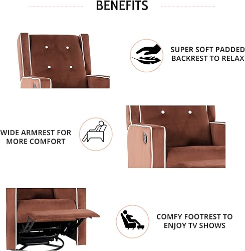 Miniatura 6 de Relájate con tu bebé, relájate con estilo con Odelia reclinable giratorio de 360, silla de maternidad para lactancia materna con amortiguación de