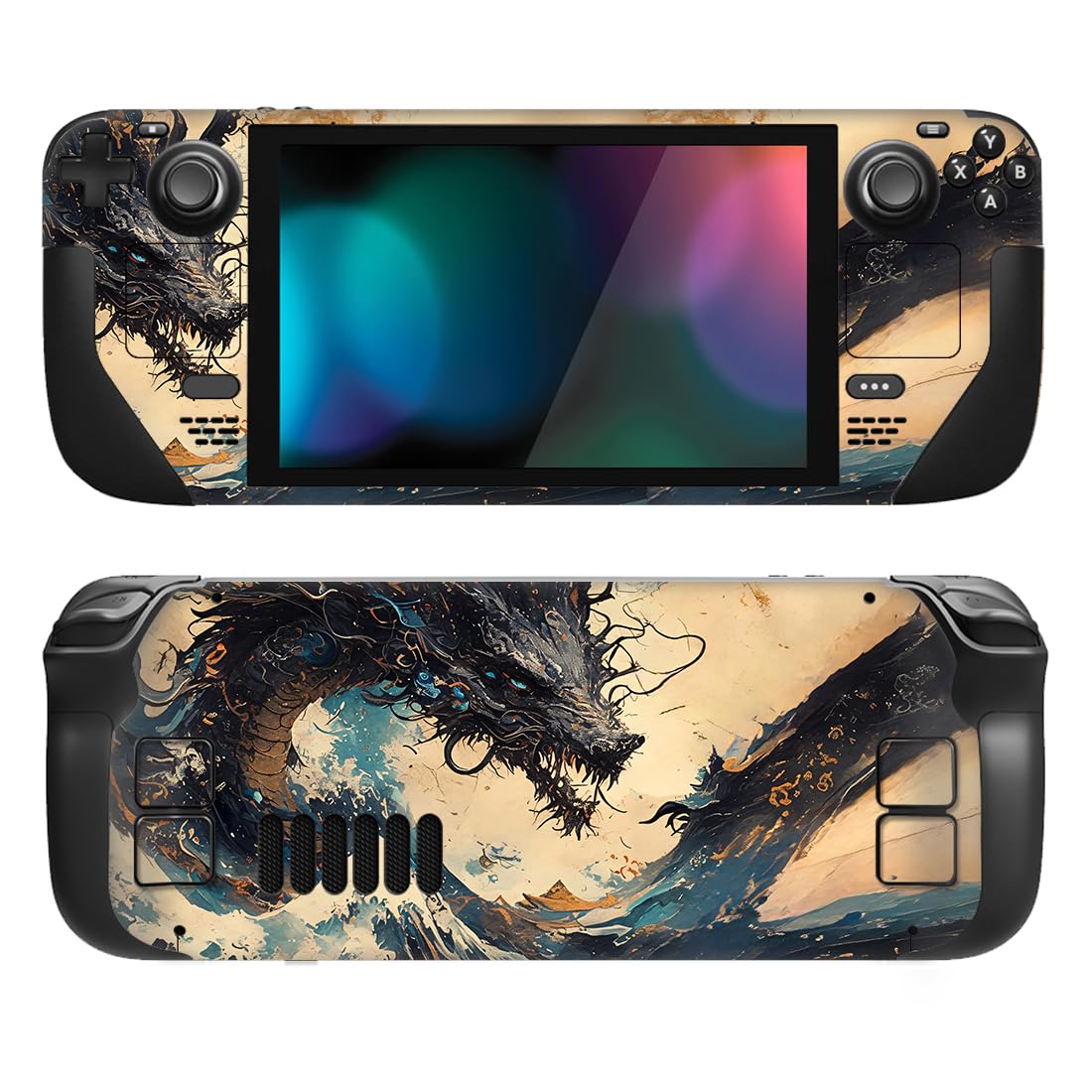 PlayVital Kit de Calcomanía Completa Protectora para Steam Deck LCD - Vinilos Skin Sticker Adhesivo, Pegatinas Personalizadas de Protección para Steam Deck OLED (Amanecer) — view 84