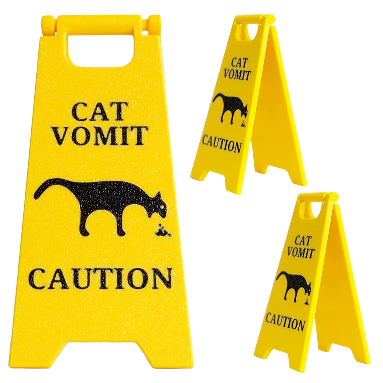2 Pezzi Cat Dog Vomit, Segno di Vomito di Cane Gatto, Funny Cat Dog Vomit Miniature Sign
