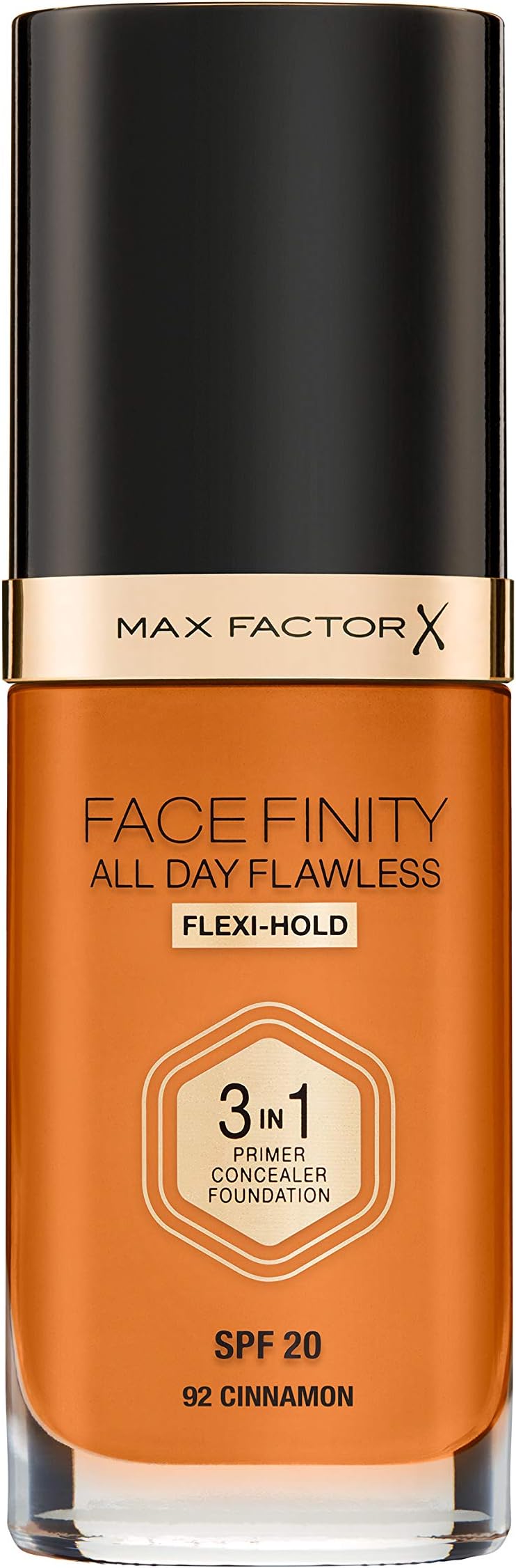 Max Factor Facefinity 3-in-1 All Day Flawless Foundation SPF 20#092 Cinnamon 7.05 Ounce