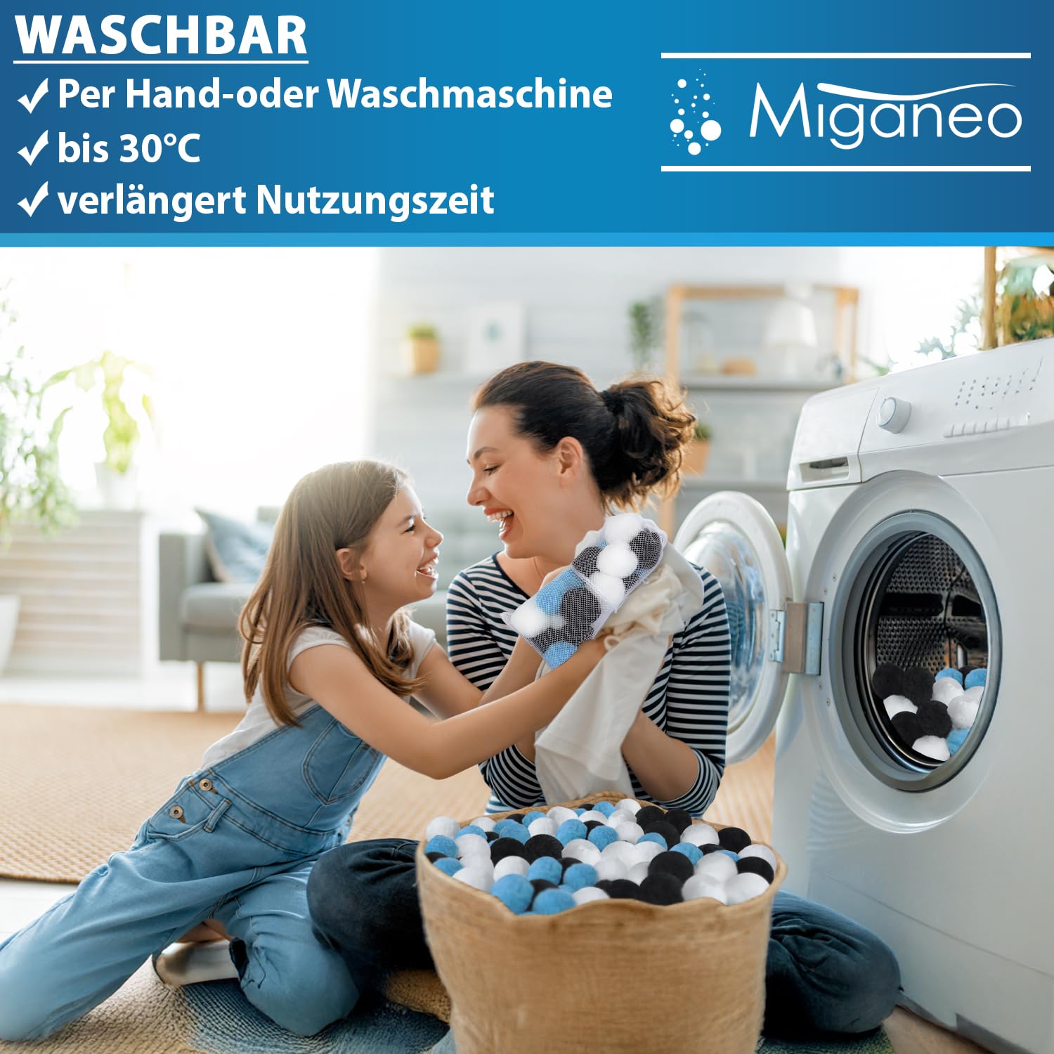 Miganeo Superfine Pro Filterbälle 700g mit Netz