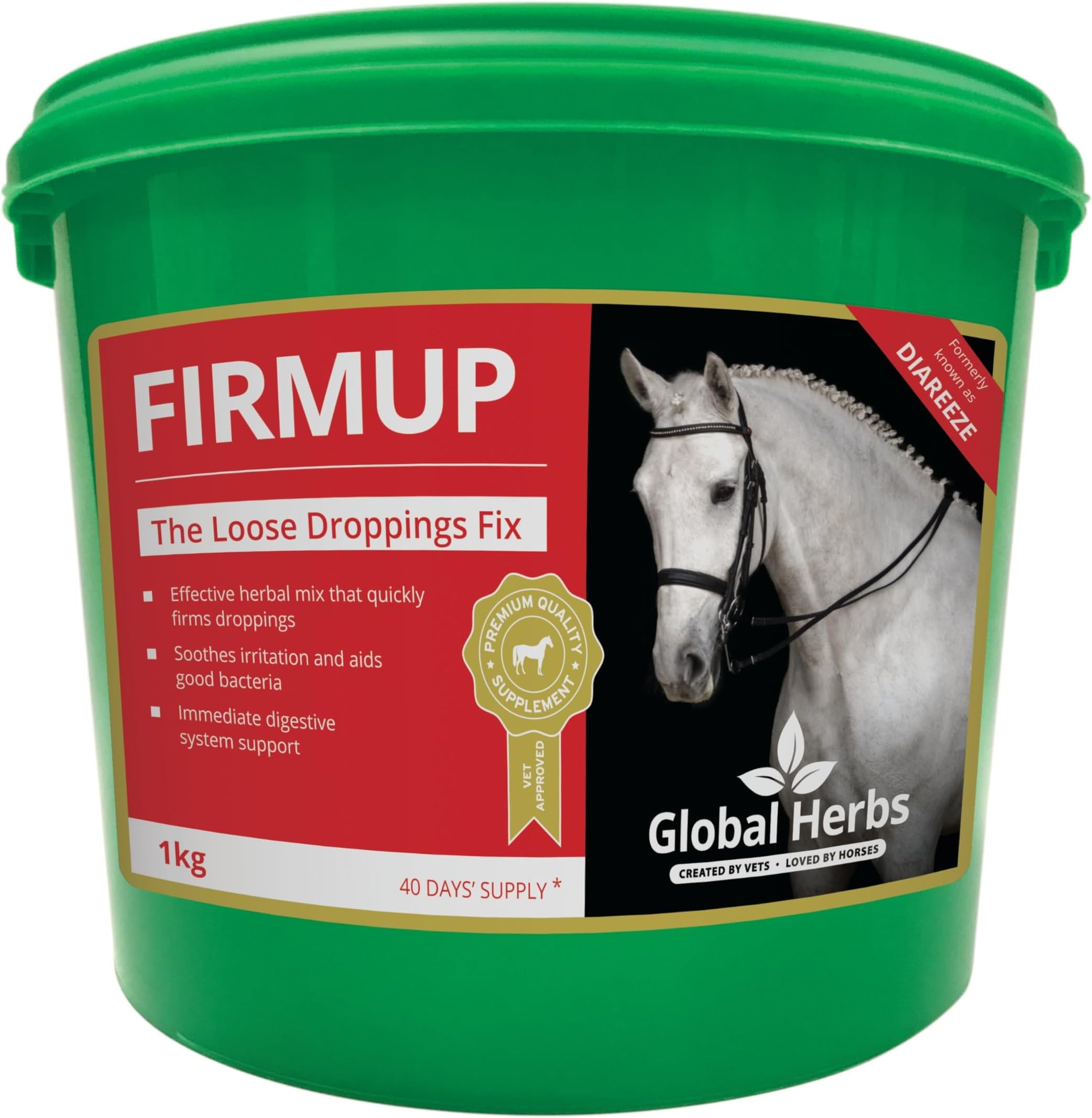 Global Herbs FirmUp Equine Loose Droppings & Gut Stability Support Powder 1kg