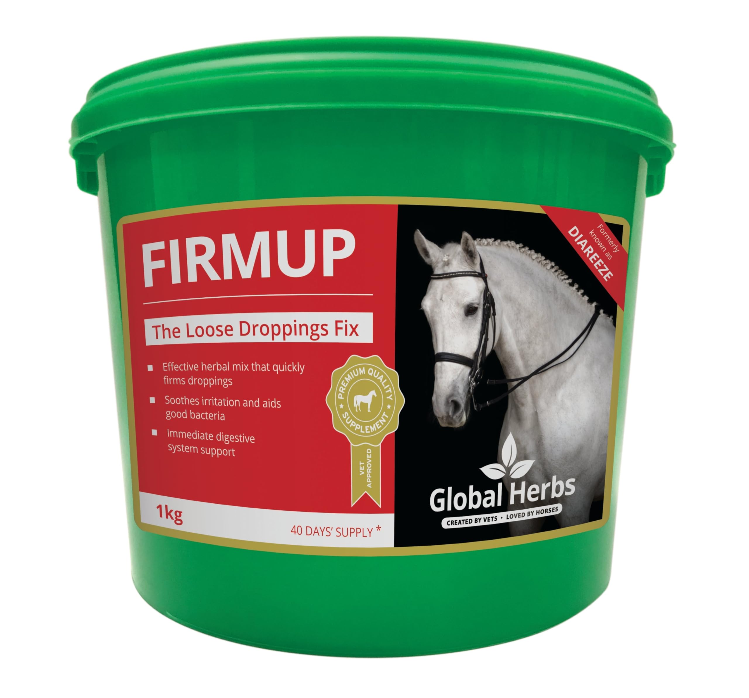 Global Herbs FirmUp Equine Loose Droppings & Gut Stability Support Powder 1kg