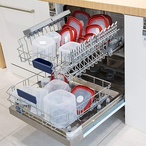 Miniatura 6 de Juego de 6 recipientes de almacenamiento de alimentos con tapas de fácil bloqueo, sin BPA y 100% a prueba de fugas, plástico