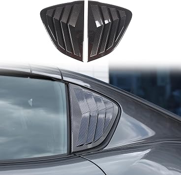 Rear Side Window Louvers Cover Trim Compatible with Mazda MX-5 Miata RF 2016-2024,ABS Car Window Scoop Louvers Cover Trim ,Air Vent Scoop Shades Cover Blinds Carbon Fiber Pattern