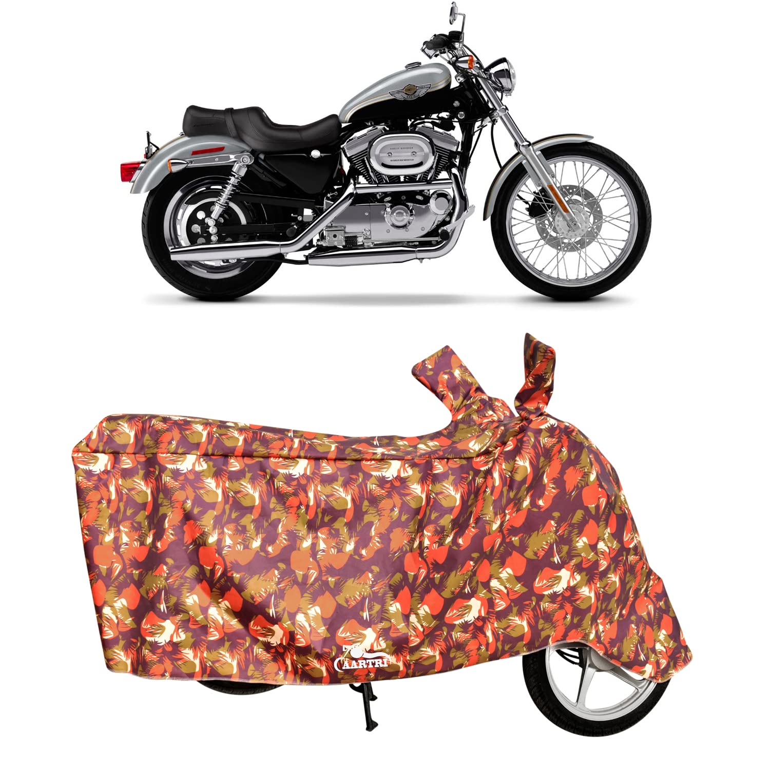 AARTRI Body Cover for Harley-Davidson 1200 Custom (BS -2,3,4,6) Legitimate Waterproof UV Protection,Dustproof Body Cover(Life TIME Jungle)