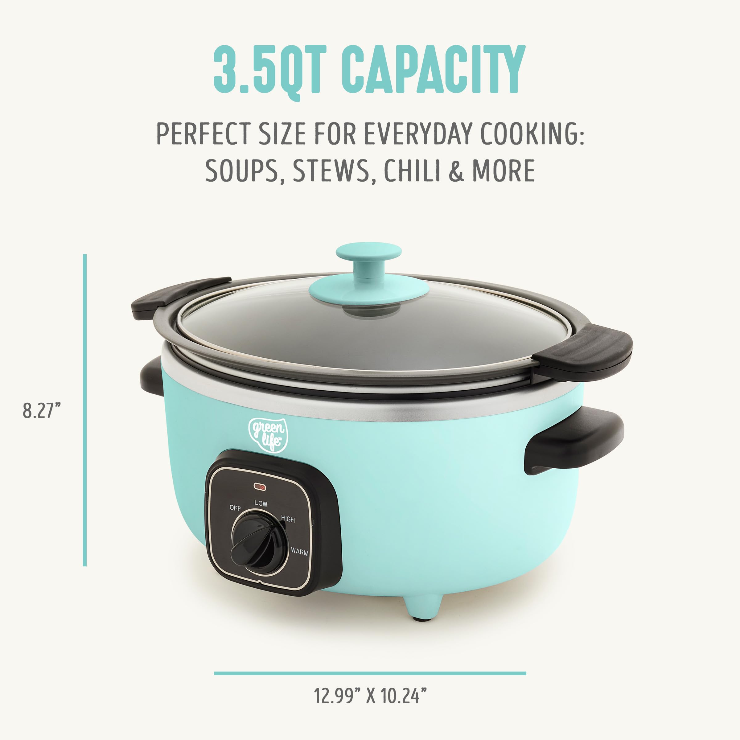 Amazon.com: GreenLife 3.5QT Slow Cooker, PFAS-Free Non-Toxic