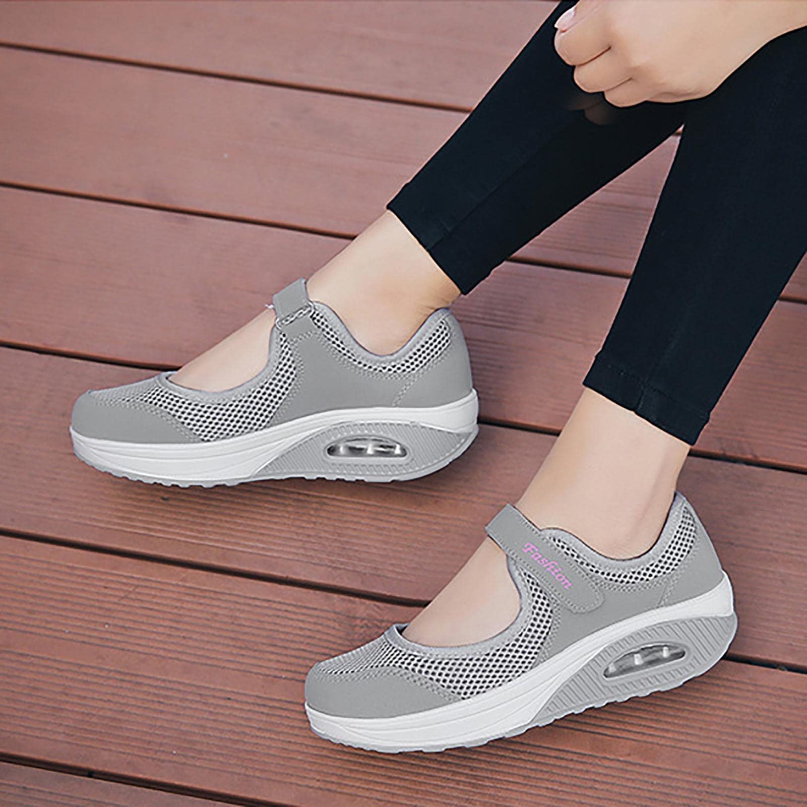Sandalias para Mujer Malla Mary Jane Zapatos de Tela para Mujer Merceditas Plataforma Ligero Zapatillas Zapatos para Caminar Zapatillas De Deporte Talla 35-42 Zapatos de Deporte Mocasines Negros