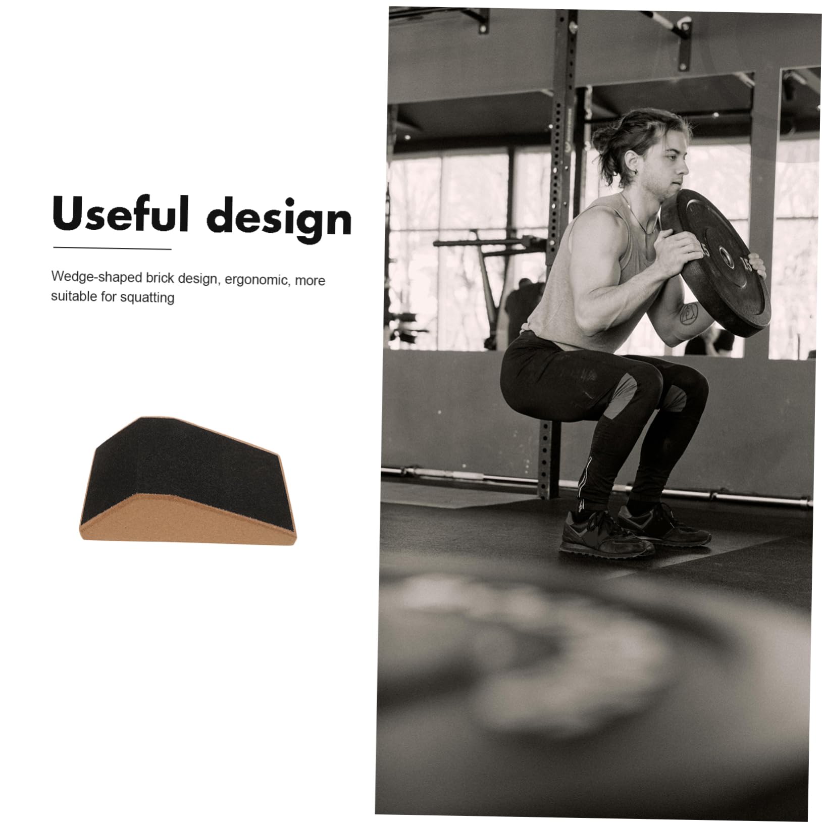 Bloque de Yoga de Corcho para Fitness, Antideslizante | Rampa Inclinada para Pantorrilla, Uso en Interior, Resistente Compresión, Fácil de Guardar y Llevar
