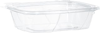 DART CH24TF 24 oz Tamper-Resistant Clear Hinged Container with Flat Lid (Pack of 200)