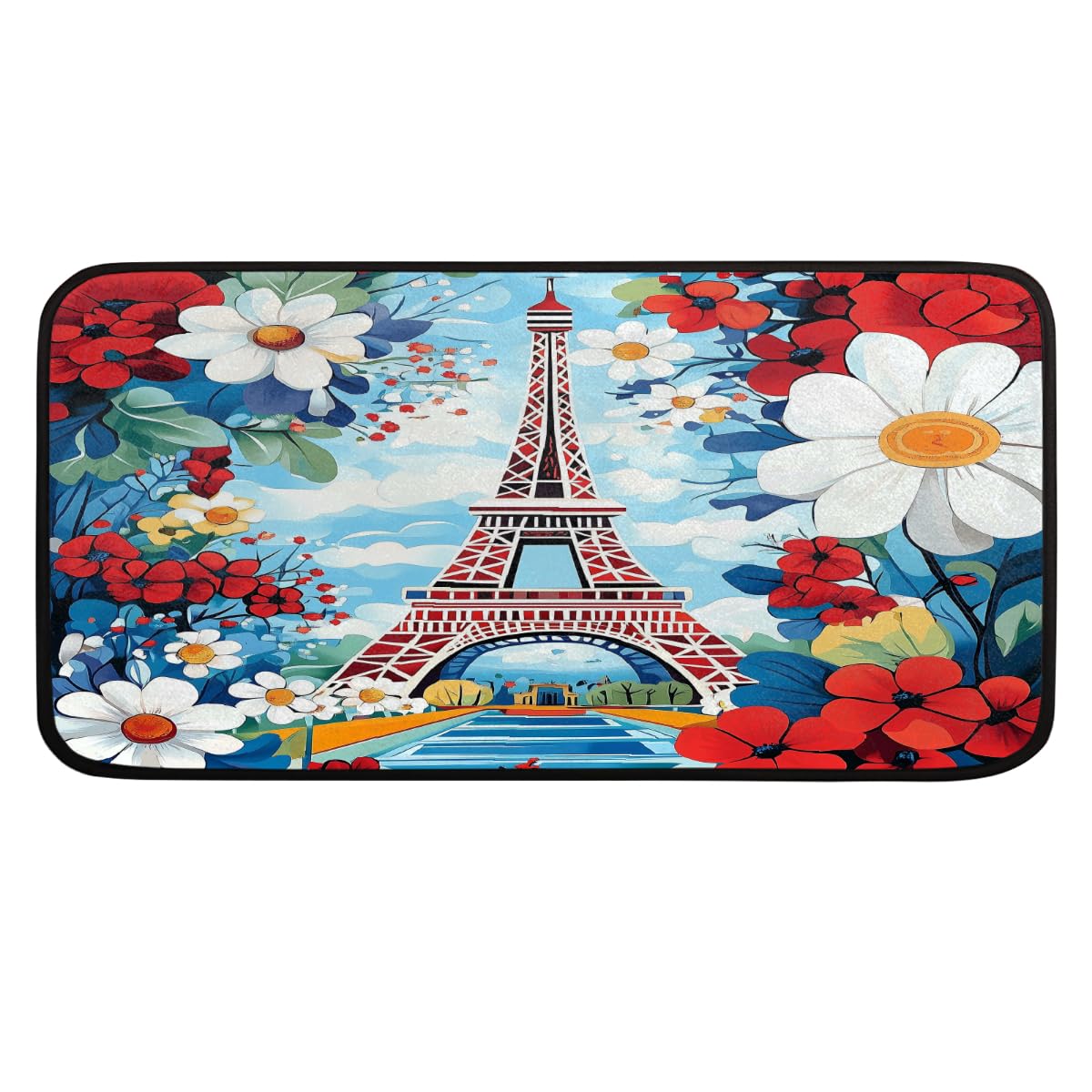 Tapis de sol Paris Tour Eiffel élégant et doux pour la maison