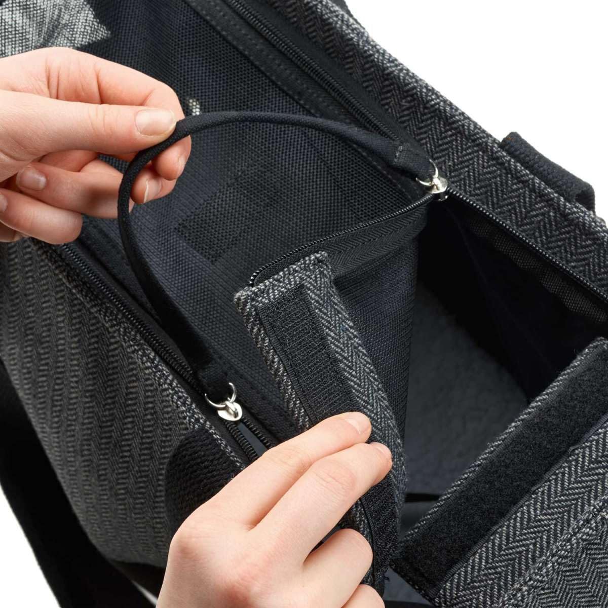 HUNTER Shopper Barcelona 40x19x30 cm szary z astuccio porta sacchettini