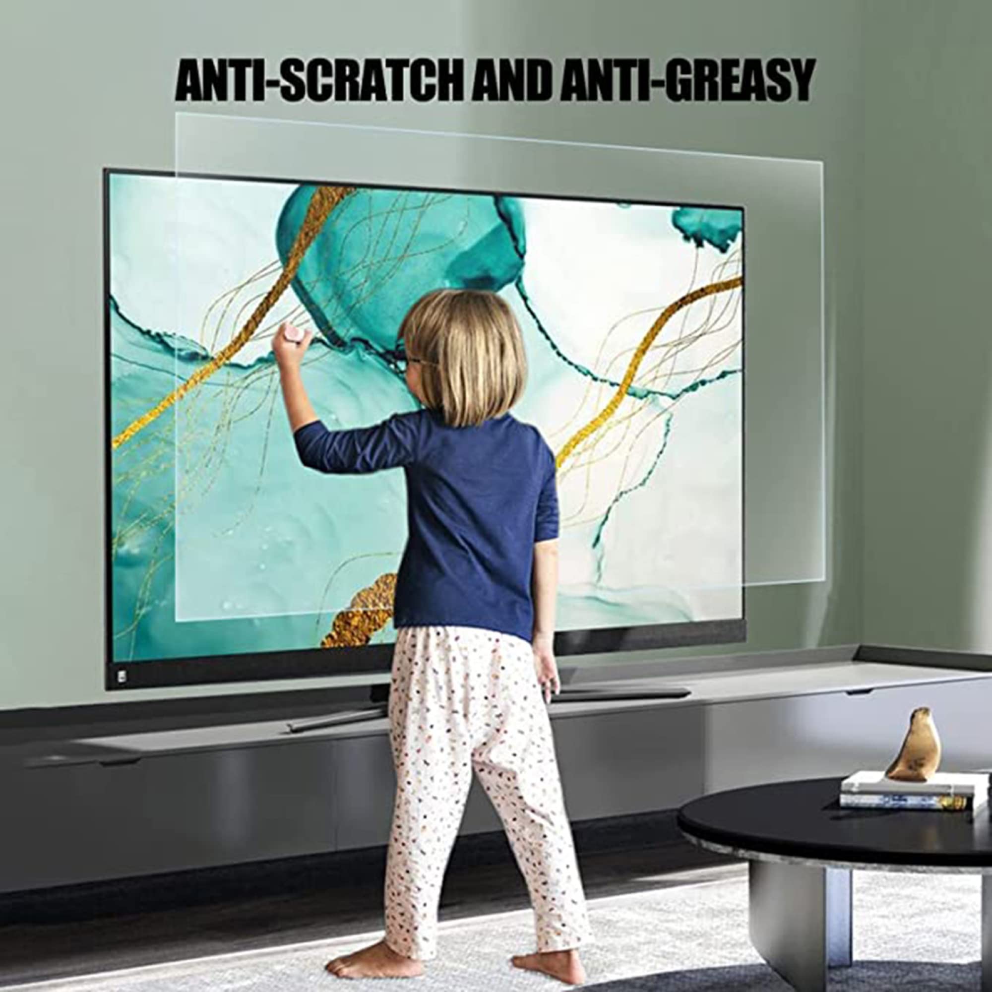 Anti Luz Azul/Anti Reflejante/Anti-Rasguños Película Protectora De Pantalla De TV Aliviar La Fatiga Ocular Y Dormir Mejor para LCD De 32-75 Pulgadas, LED/A / 65in 1440/809mm