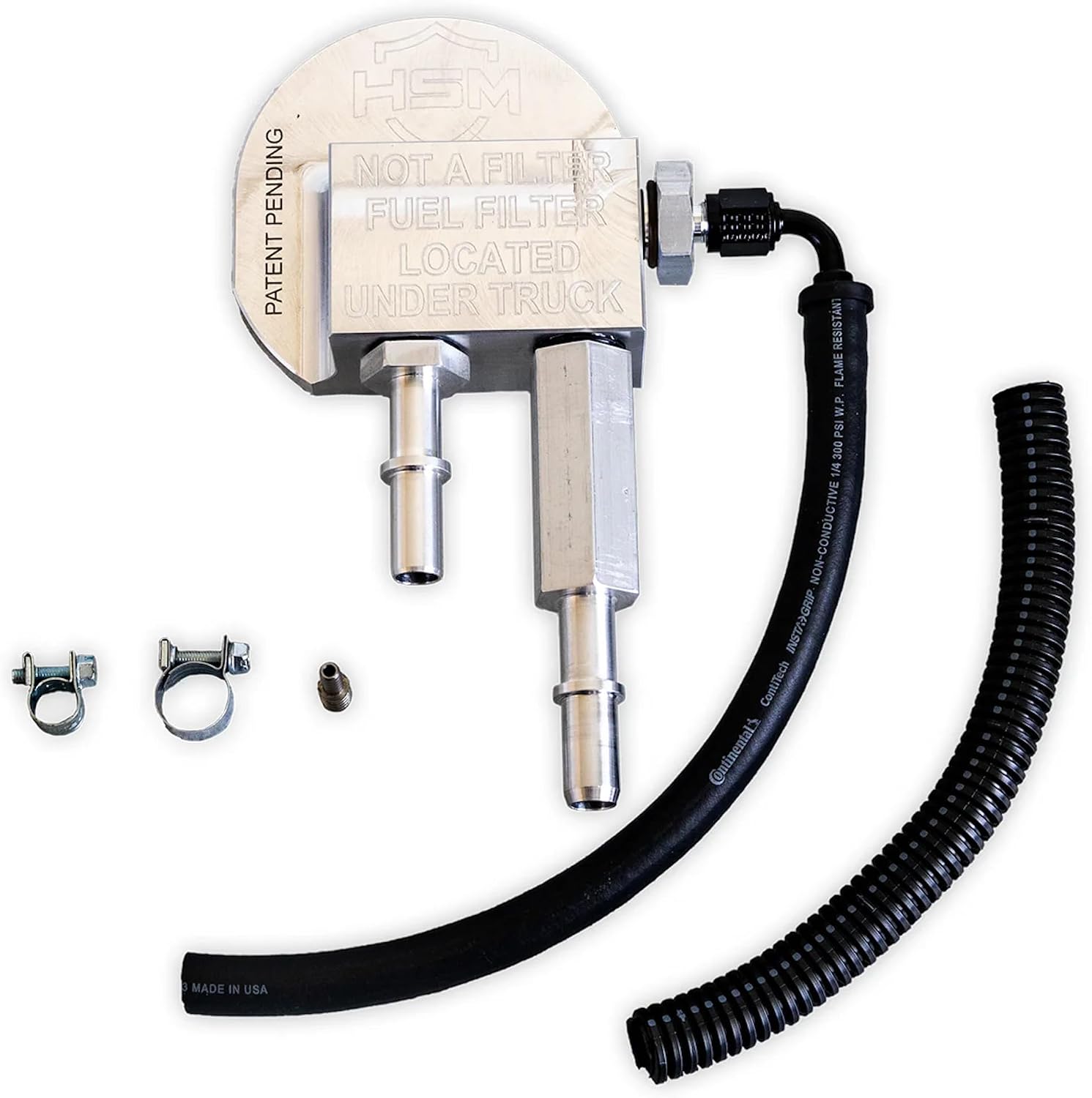 H&S Motorsports upper Fuel Filter Bypass Kit Compatable With Ford Power Stroke 2011-2016 F250, F350, F450, F550