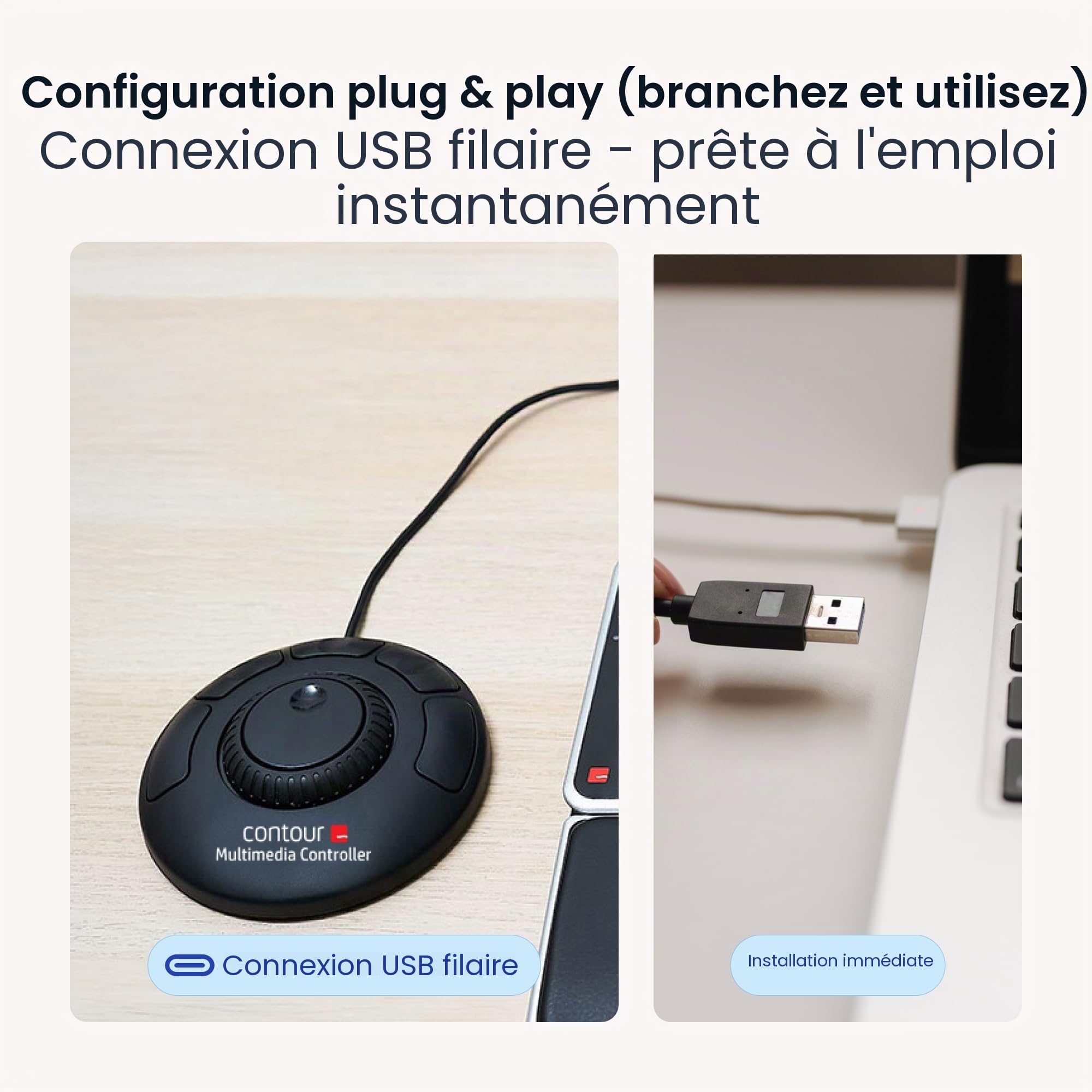 Contour Multimedia Controller Xpress USB Mac/PC Schwarz (Import Royaume Uni)
