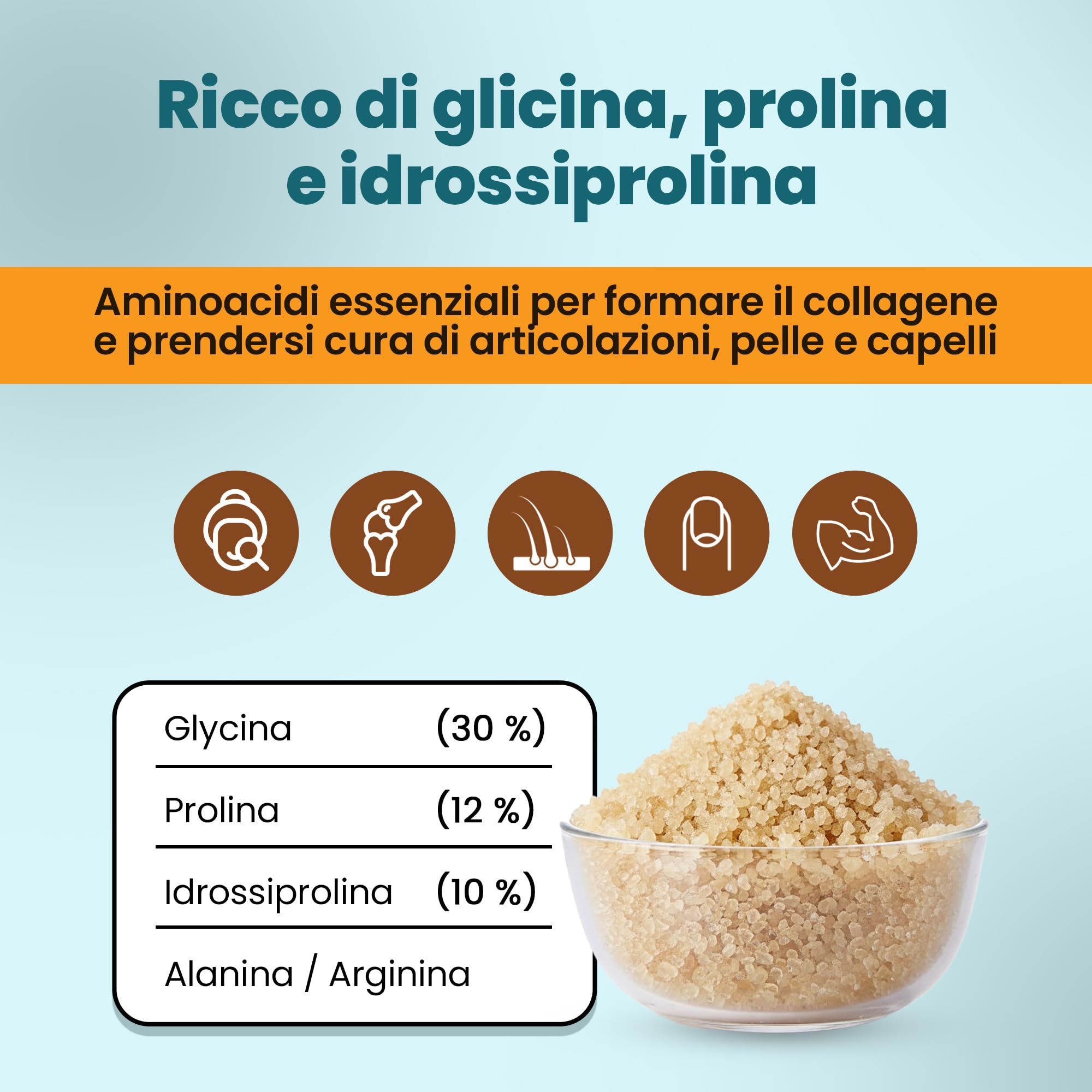Gelatina Bovina in Polvere Snadi | 1 kg | Senza Sapore, 100% Pura e di Qualità Professionale | Perfetta per Pasticceria, Dolci, Gel, Salse e Preparazioni Salate | Facile da Sciogliere