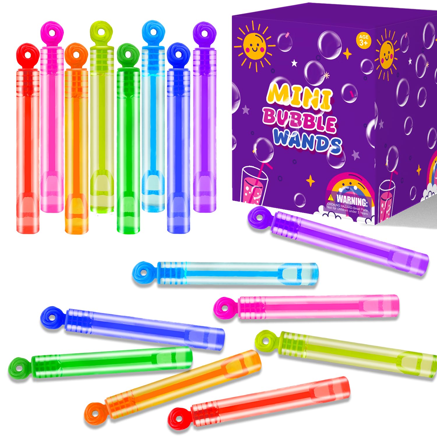 Leetous Bubbles Party Favors for Kids, 20 Pack Mini Pocket Bubble Wand Toys, Small Carnival Pinata Birthday Goodie Gift Bag Stuffer Fillers, Classroom Prizes Treats for Toddler Boys and Girls