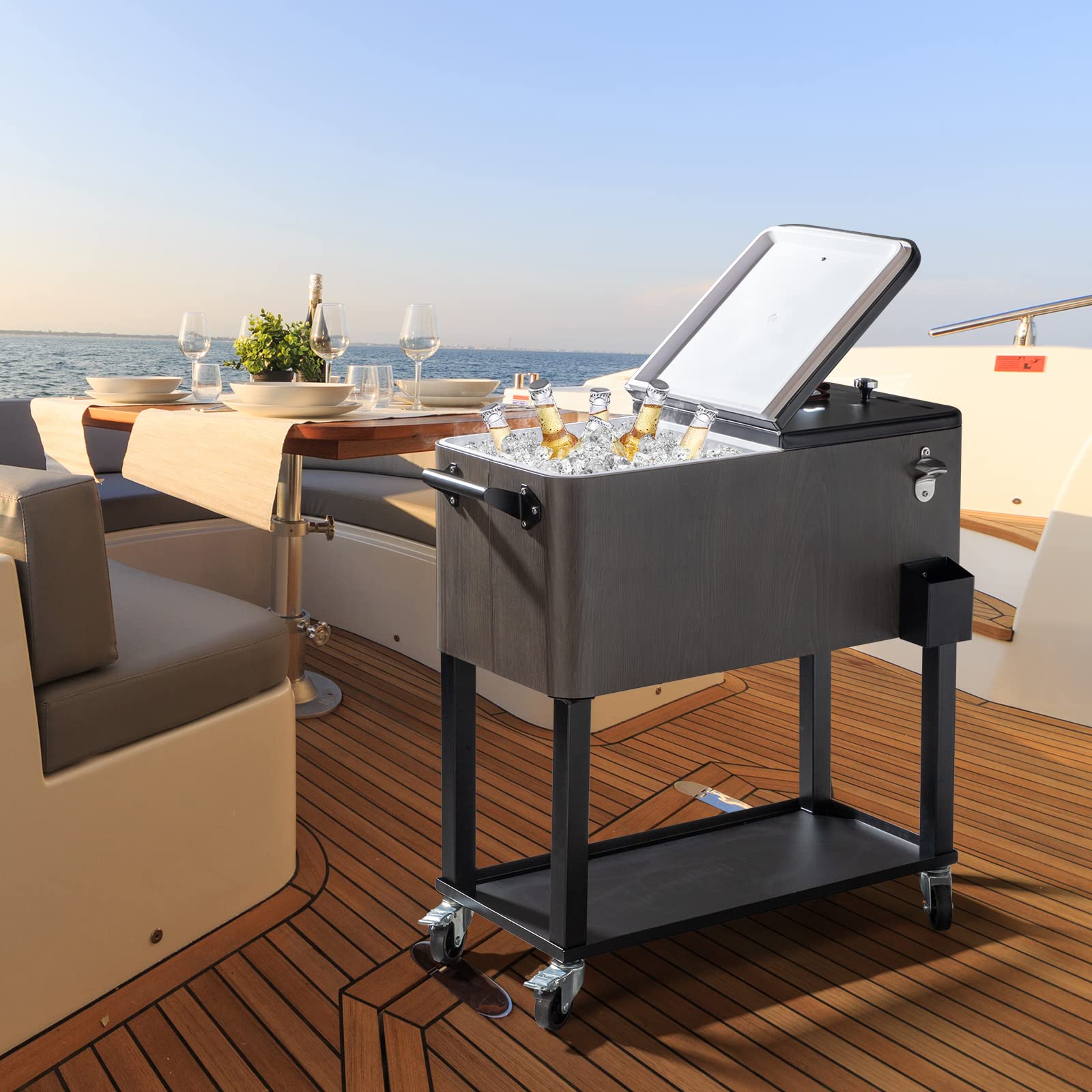 Outdoor Patio Cooler Cart Backyard Discovery 100 Qt. Indoor Outdoor