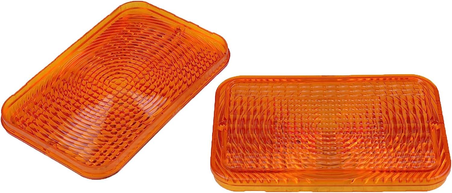DgdhfReplacement Amber Lens RE70020 Fits John Deere 210K 210LE 2210 3120 4100 4200 4500 5200 5400 Tractor (Set of 2)