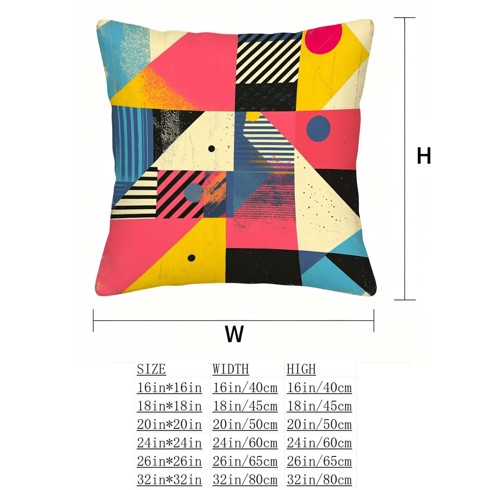 Vistoso Funda Cojin 65x65 GeometríA Funda Almohada 65x65 Cojines Sofa Súper Suave Fundas Cojines Decorativos Fundas Almohadas 4 Piezas Cervicales y Cuello, para Hogar Cama Salon Decoracion E - 919