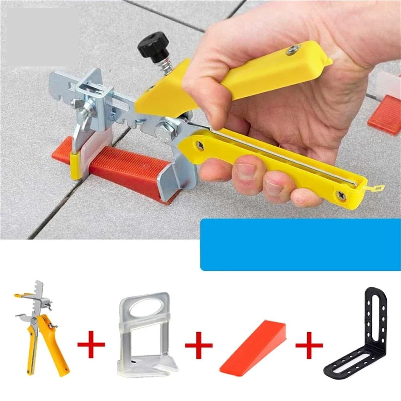 Sistema de nivelación baldosas cerámica, clips, apilador cuñas, kit espaciador for la colocación en paredes y pisos, herramientas construcción Para Paredes De Pisos(Red Kit05,1.0mm)