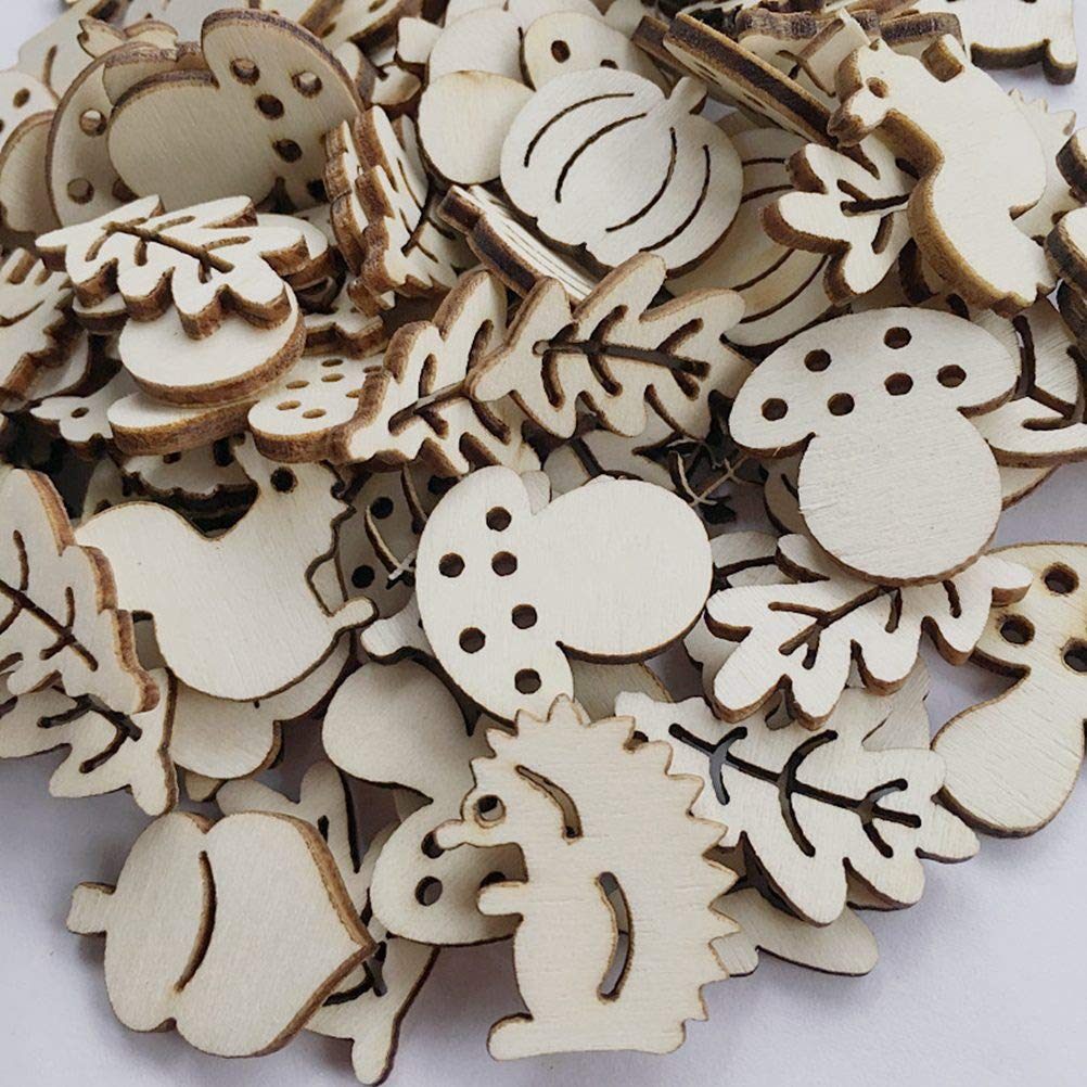 NUOBESTY 100pcs Unfinished Wood Round Balls Round Wooden...