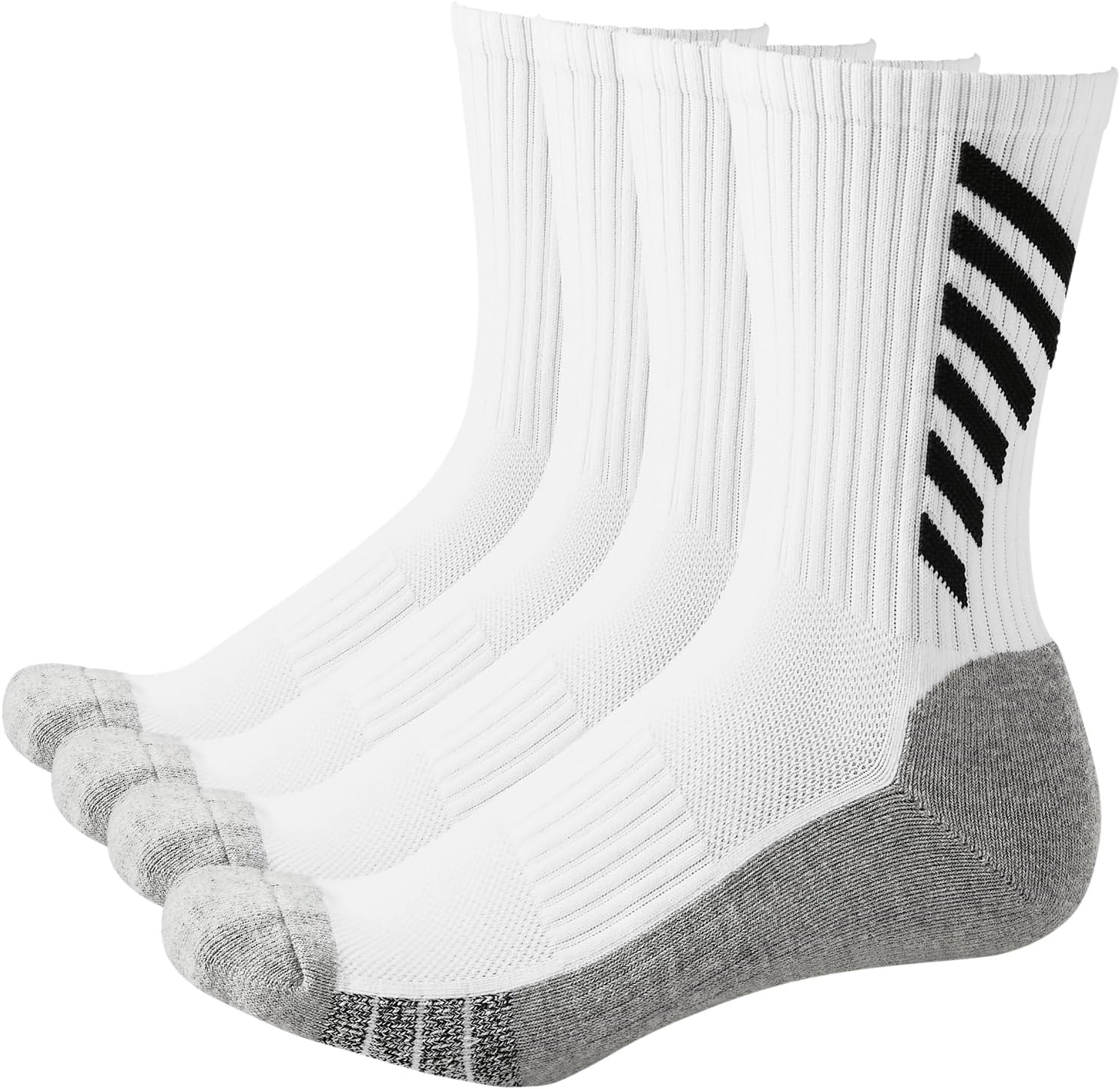MIANDONGMAI Compression and Cushioned Running Socks, Anti-Blister, Moisture-Wicking Sports Socks for Hiking, Basketball