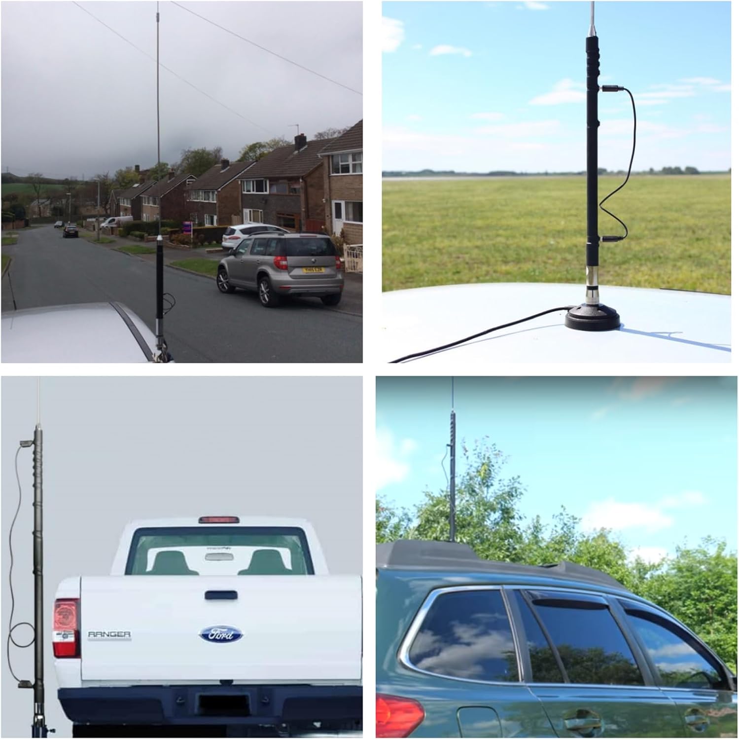 HF(6M-80M) Portable Telescopic HF Antenna 6 m Antenna with PL-259 Connector for Ham Two Way Radio, Amateur Mobile Radio