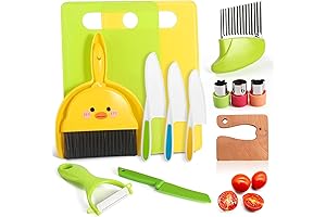 Learning Kitchen Basic 14 Piece Safe Real Kid's Cooking Knife Set