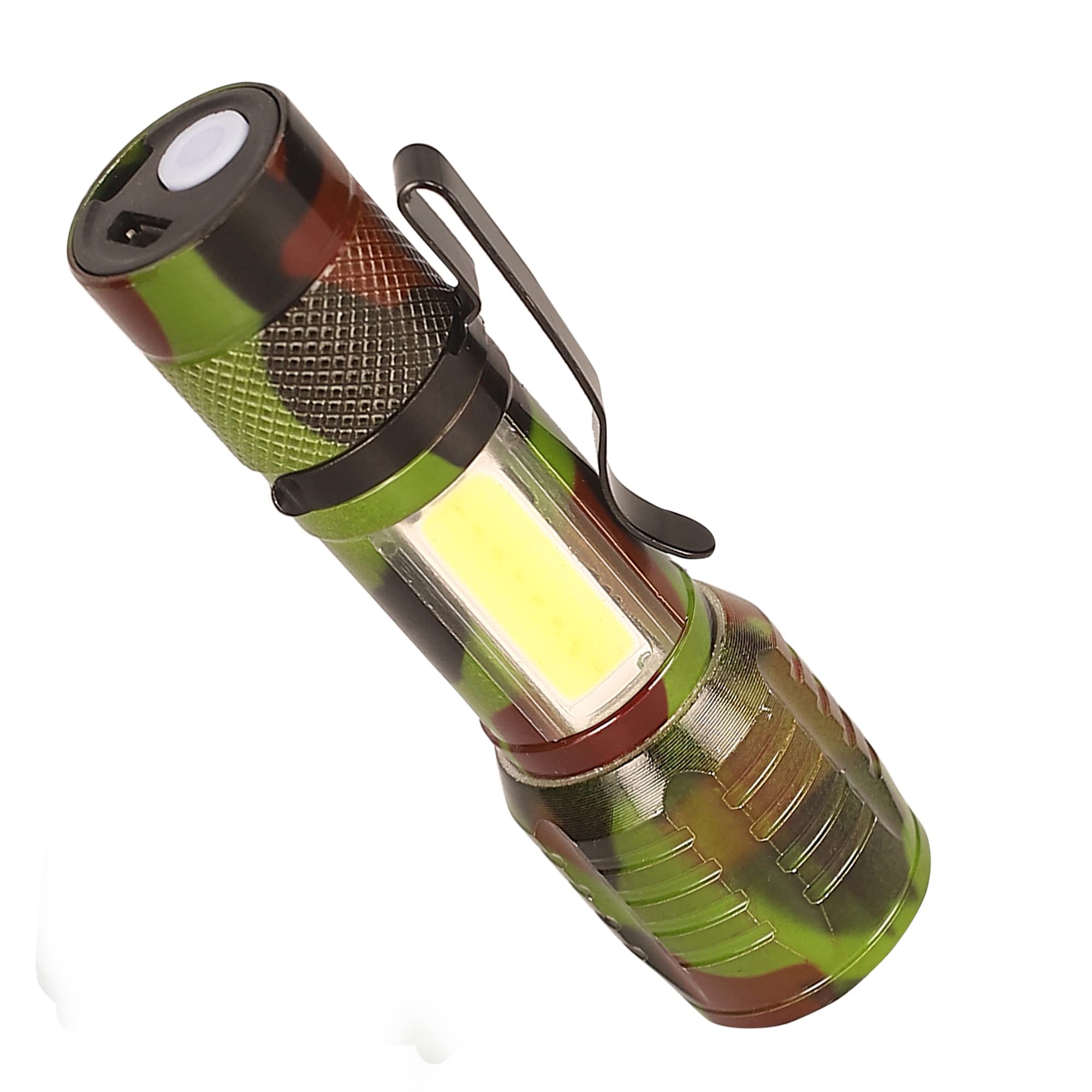 Care 4 USB Rechargeable Zoomable Torch Light with Clip and COB 3 Modes (Military Green) (B08Y8QF92Q) Amazon Price History, Amazon Price Tracker