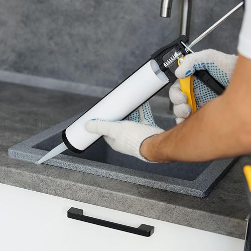 Miniatura 7 de Bright Creations Paquete de 8 tubos vacíos para calafatear  Cartuchos recargables de 11 onzas  Sellador de azulejos y lechada con dispensador de