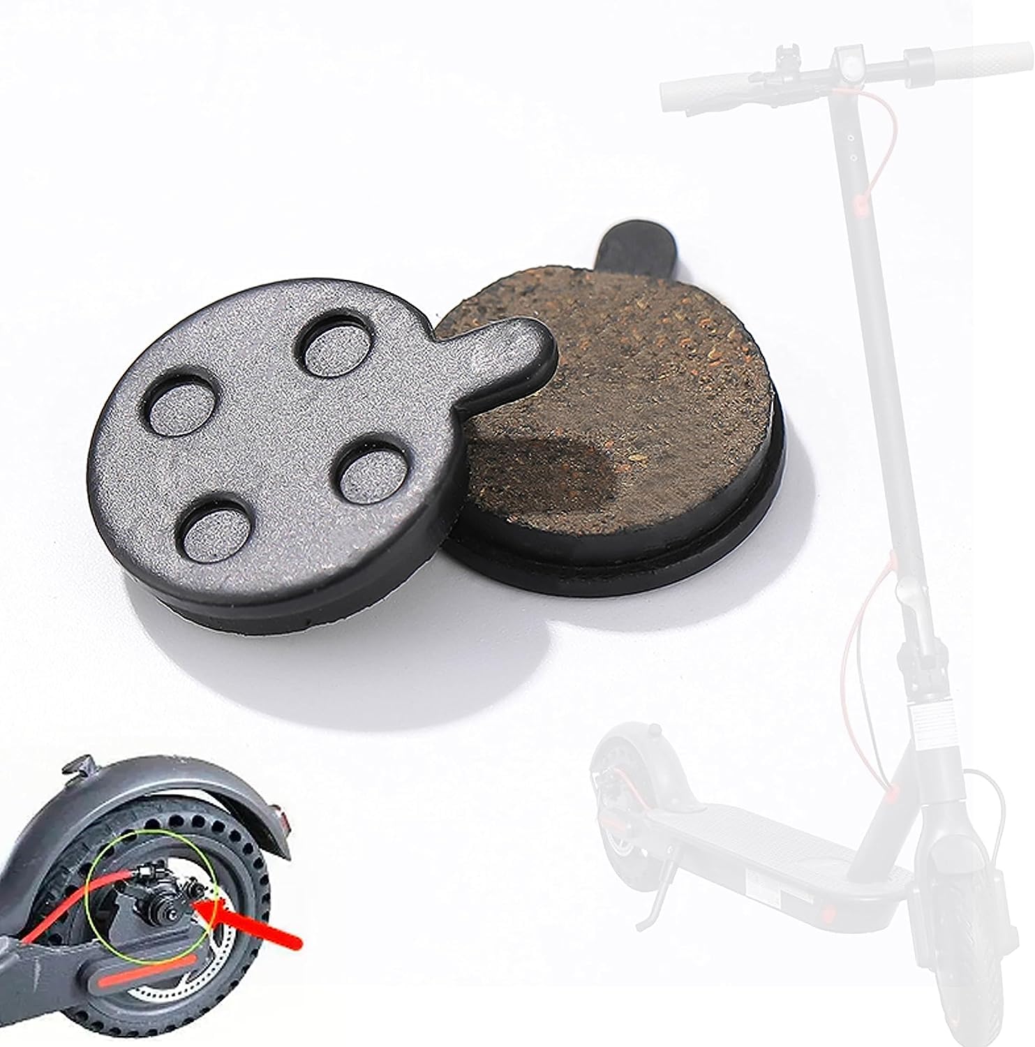 Electric Scooter Brake Pads for Aovo Pro M365 Electric Scooter Accessories Parts for Aovo M365 es80 Scooter Upgraded Brake Pads with More Enhanced Braking System E Scooter Brake Pads for Aovo M365