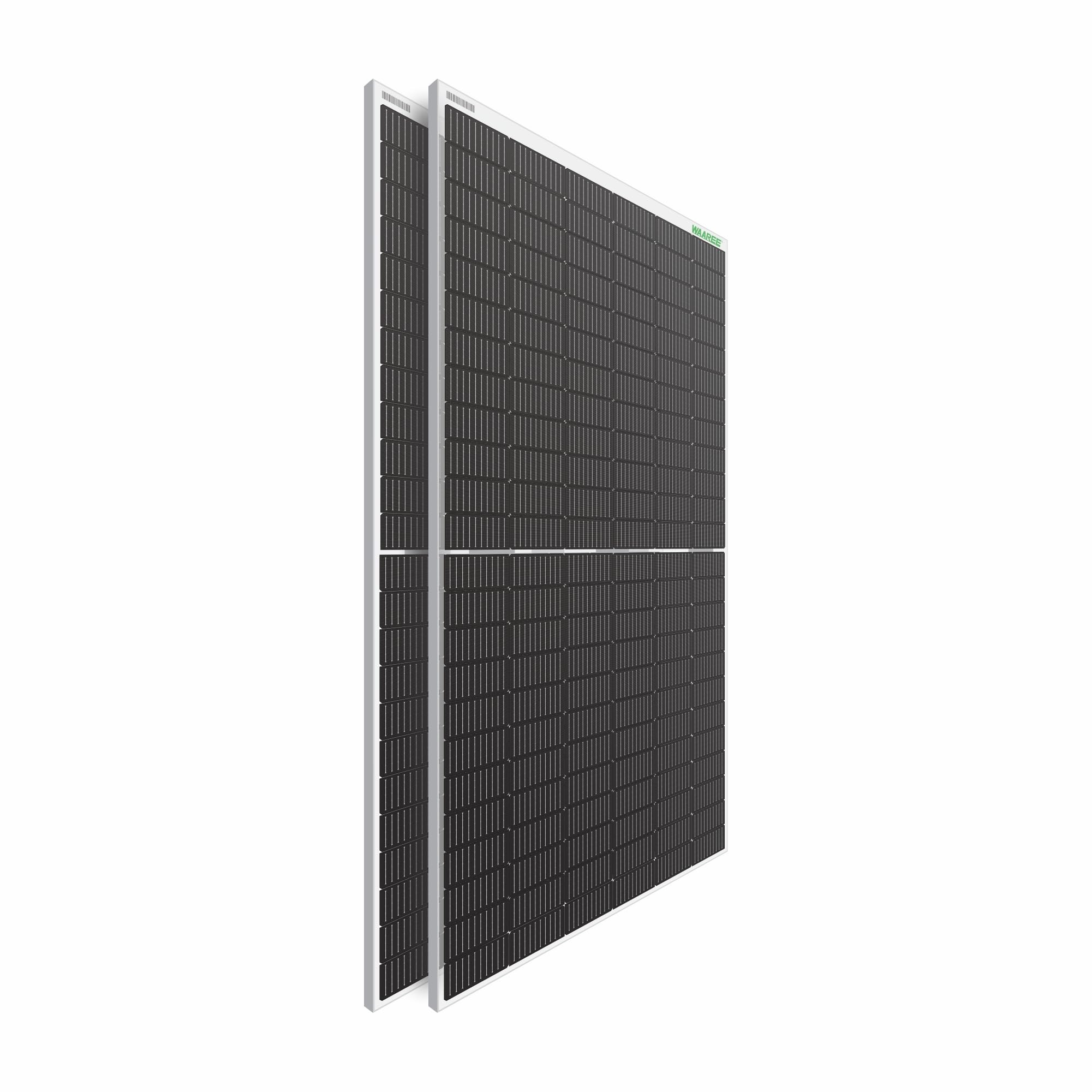 WAAREE ‎II Pack of 2 II 525-530 Watt II Dual Glass Bifacial Mono PERC Solar Panel II 144 Half-Cut Cells II High Efficiency II 30 Years Performance Warranty II Solar Solutions II 525-530 Watt Pack of 2
