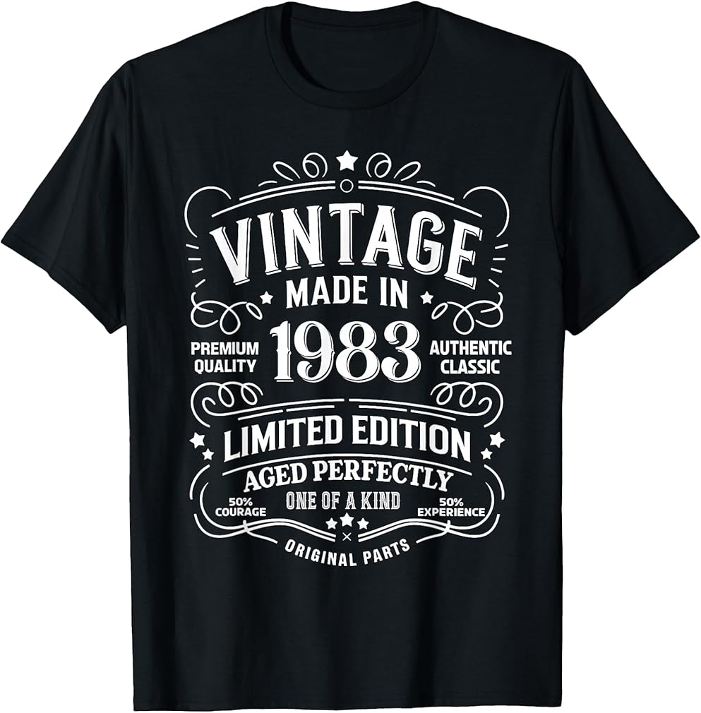 42nd Birthday T-shirt 1983 Birthday Gifts For Men Women T-Shirt