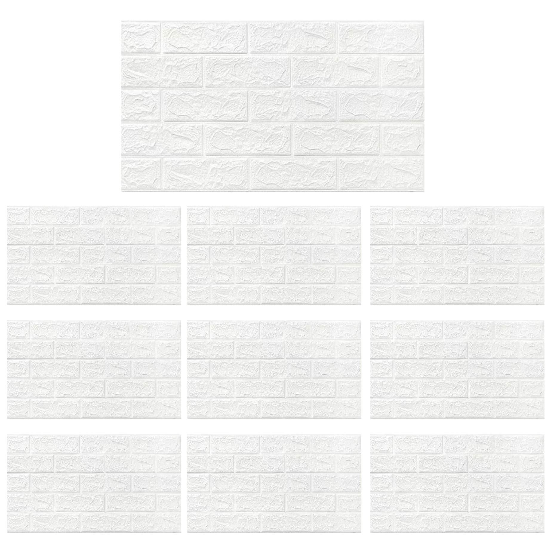 Papier peint autocollant brique 3D au relief architectural pour un salon moderne