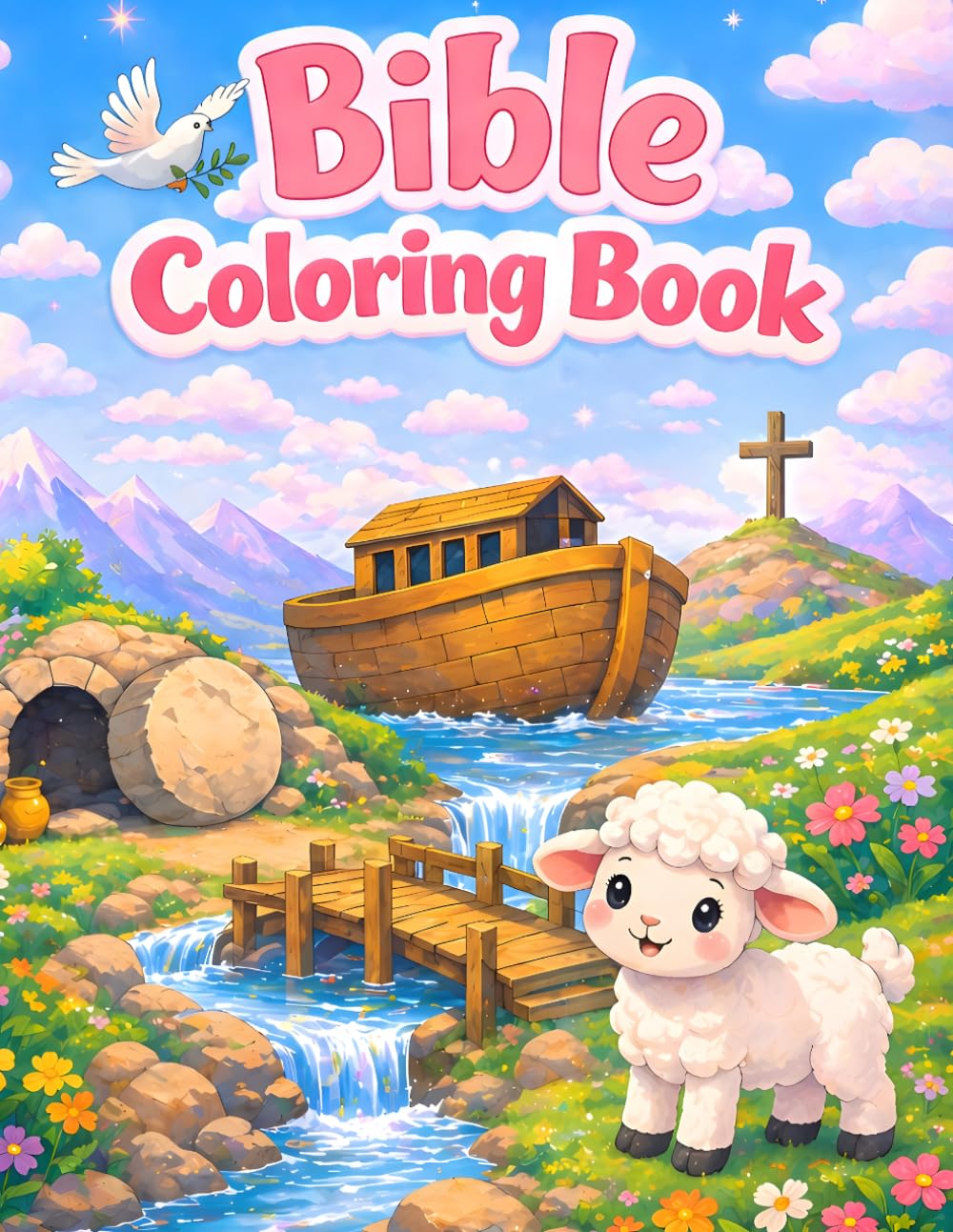 Bible Coloring Book for Kids: Fun and Easy Christian Coloring Pages: Bible Story Coloring Book for Kids