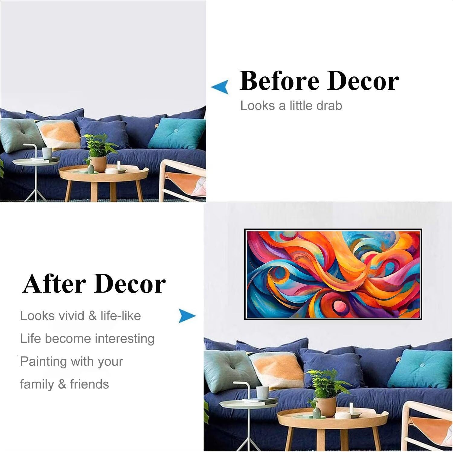 DIY 5D Diamond Painting xxl 40x120cm abstrakt Diamond Painting mit Diamond Painting Zubehör Full Set, Farbe Diamant Painting Bilder Erwachsene/kinder Malen nach Zahlen, Zimmer Deko Geschenke YF-9205