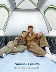 JOYTUTUS Truck Tent with Rainfly 5.5Ft-6.5Ft, Straight Spacious Truck Bed Tent with Sky View Mesh, Waterproof PU2000mm Double Layer for 2 Person