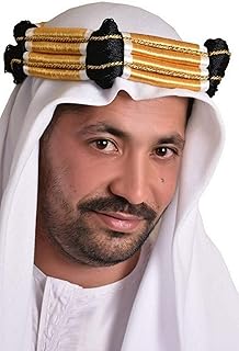 Arabian Headwear Shemag Saudi Headband Black Scarf Cord