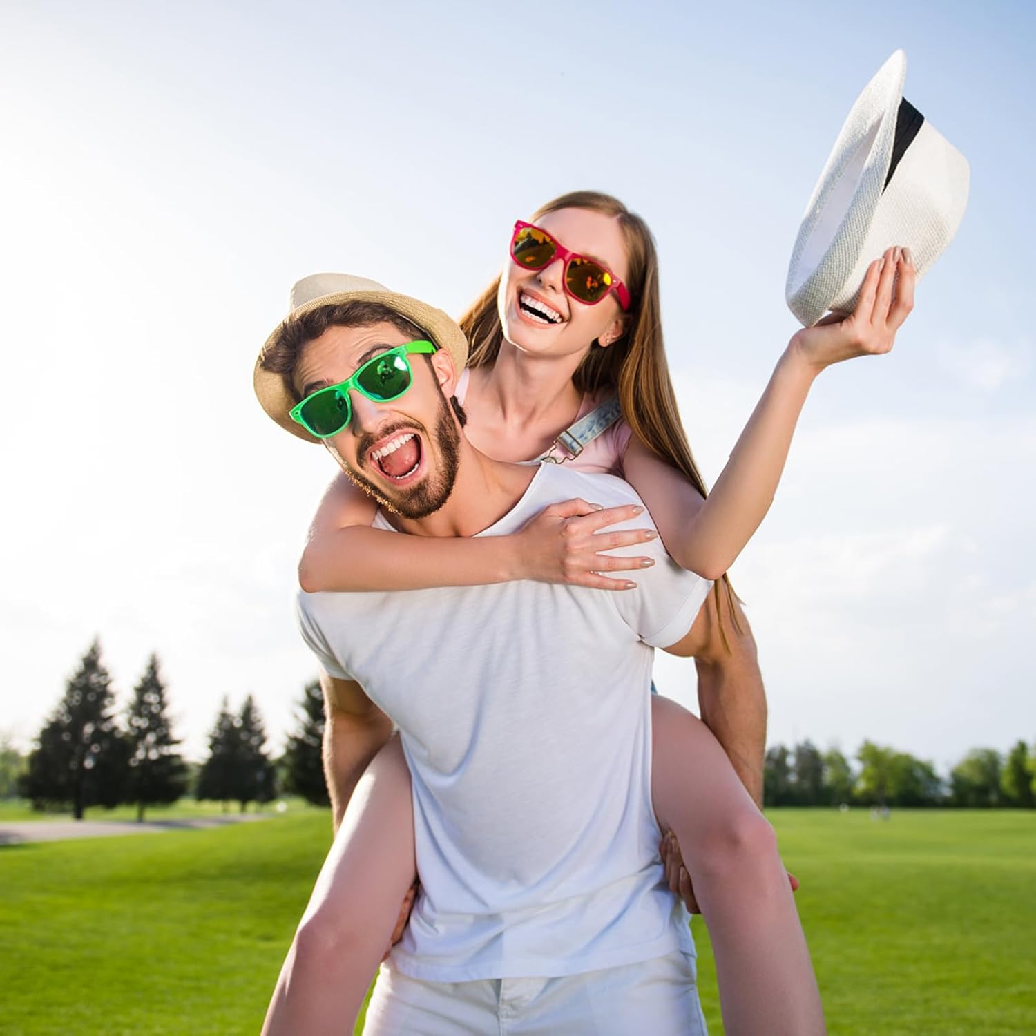 Pibupibu 10/20 Pack Wholesale Neon Party Sunglasses Bulk, Retro 80s 90s Mirror Colorful Sunglasses Party Favors Unisex - Image 6