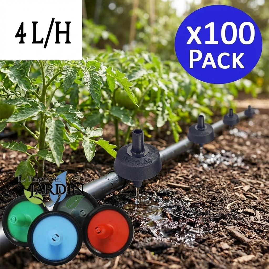 Suinga 500 x GOCCIA AUTOCOMPENSANTE E ANTIDRENANTE 4 LITRI ALL'ORA Gocciolatore per irrigazione agricola