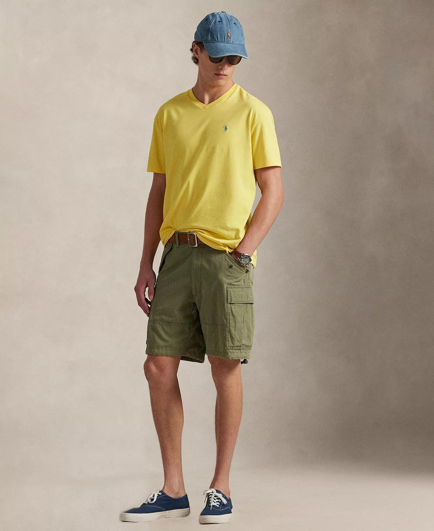 Ralph Lauren Polo Maglione da Uomo in Cotone Lavorato a Maglia