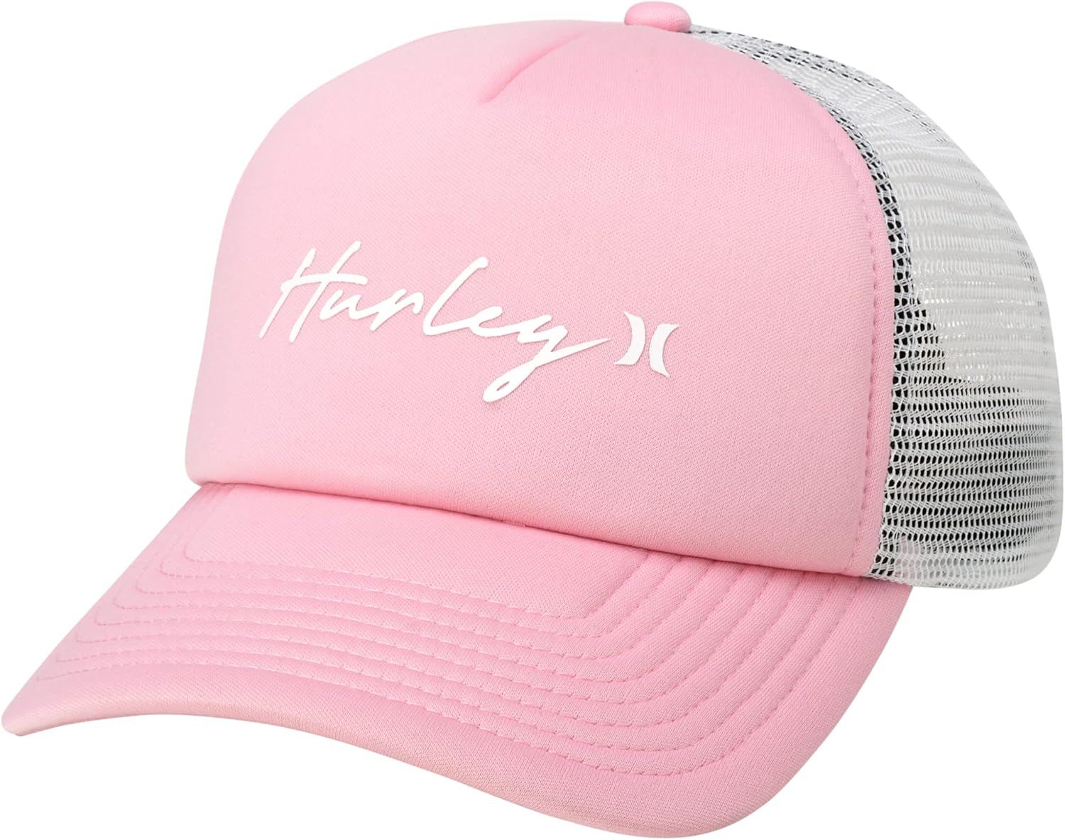 Hurley Womens Trucker Hat - Curved Brim Lightweight Mesh Adjustable Snapback Summer Baseball Cap for Women