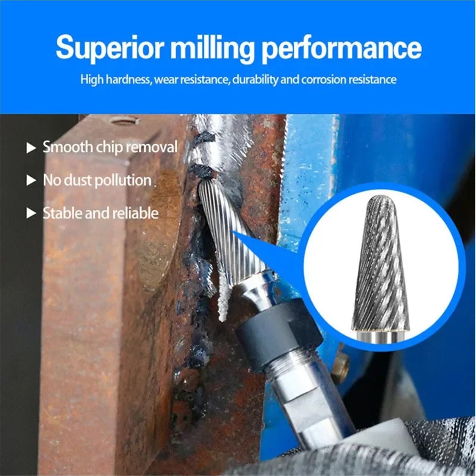 Lime Rotative En Carbure De Tungstène, Type L/LX, Fraises À Engrenages Coniques, Meulage Du Métal, Gravure, Outils De Meulage À Cannelures Simples Et Doubles, 1 Pièce(Double slot 14MM)