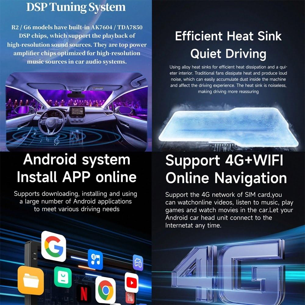 Touchscreen Auto Radio per Citroen C4 c-triomphe c-quatre 2004-2011 Wireless Carplay Android Auto Stereo Bluetooth Ips con Pantalla Táctil con Gps Navigatore/Swc/Mirror, 8 Nucleo 6G+128G